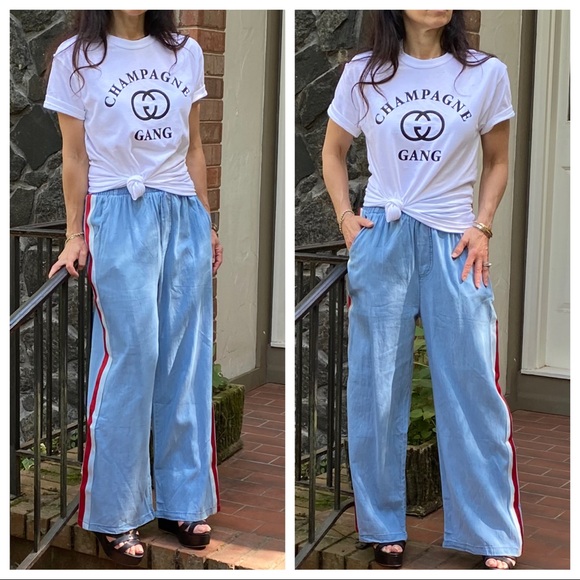 ✨LAST ONE✨CHAMPAGNE GANG GRAPHIC T SHIRT - Picture 7 of 9